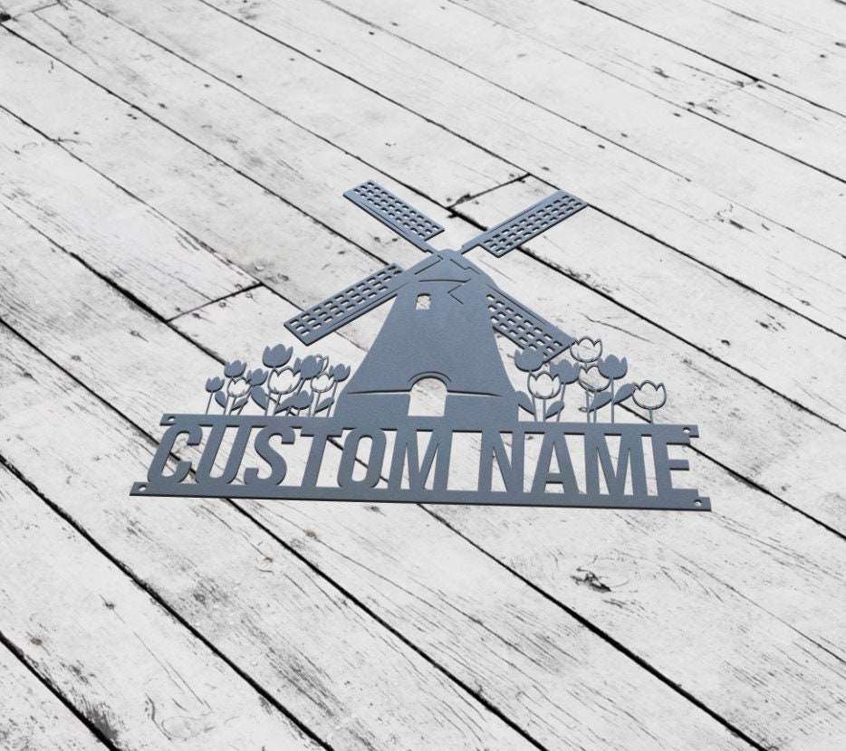 Custom Windmill Metal Sign Farmhouse Decor Outdoor Decor Patio Sign