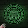 Yoga Studio Decor With Led Lights, Lotus Flower Sign, Lotus Wall Art, Metal Wall Decor, Metal Wall Hangings, Home Decoration, Yoga Sign