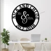 Personalized Mr. And Mrs. Date Metal Sign With Led Lights - Wedding Gift - Custom Metal Sign - Anniversary Gift - Metal Wall Art