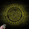 Metal Wall Art, Bicycle Wall Art With Led Lights, Metal Bike Wall Art, Cyclist Gift, Biker Art, Metal Wall Decor, Home Living Room