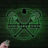 Personalized Lacrosse Sticks Metal Sign Led Lights, Sport Lacrosse Player Gift, Custom Name Sign Decor, Father's Day Gifts
