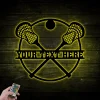 Personalized Lacrosse Sticks Metal Sign Led Lights, Sport Lacrosse Player Gift, Custom Name Sign Decor, Father's Day Gifts