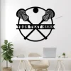 Personalized Lacrosse Sticks Metal Sign Led Lights, Sport Lacrosse Player Gift, Custom Name Sign Decor, Father's Day Gifts