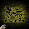 Personalized Motorcycle Metal Sign With Led Lights, Motorcycle Metal Wall, Biker Home Decor, Motorcycle Garage Name Sign