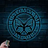 Custom Butterfly Address Sign With Led Lights, Custom Metal Name Sign, Butterfly Sign, Monarch Sign, Personalized Address Sign