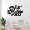 And I Think To Myself What A Wonderful World, Metal Sayings Wall Art With Led Lights, Housewarming Gift, Christmas Gift, Personalized Gift