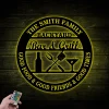 Personalized Bar & Grill Metal Sign With Led Lights, Backyard Bar And Grill Sign, Sign For Backyard Patio Decor
