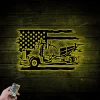 Concrete Mixer Truck Metal Sign With Led Lights, Concrete Mixer Signs, Construction Truck Driving Decor, Truck Driver