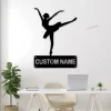 Ballet Metal Wall Art With Led Lights, Ballet Metal Signs, Ballet Dancer Name Sign Decor, Ballerina Metal Wall Art