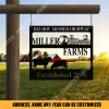 Personalized Metal Farm Sign Barn Cow Cattle Monogram