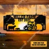 Custom Metal Farm Sign Cow Tractor Monogram, Outdoor Farmhouse, Front Gate Metal Sign