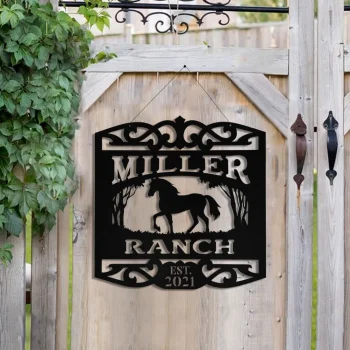 Metal Horse Sign, Custom Outdoor Farm, Farmhouse, Ranch, Stable