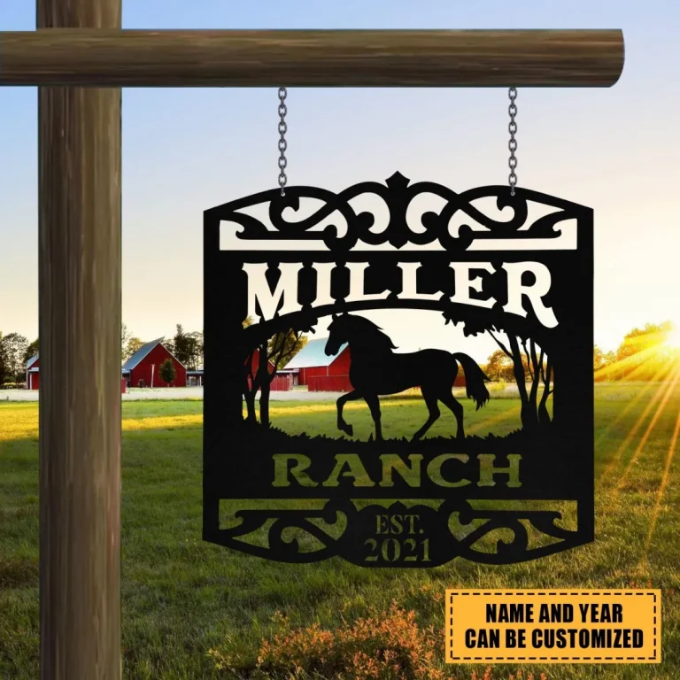 Metal Horse Sign, Custom Outdoor Farm, Farmhouse, Ranch, Stable