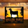 Personalized Metal Farm Sign Boer Goat Monogram