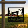 Personalized Metal Farm Sign Lamancha Goat