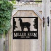 Personalized Metal Farm Sign Alpaca Monogram