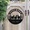 Personalized Metal Farm Sign Alpaca Monogram