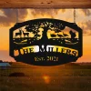 Personalized Name Deer Turkey Hunting Metal Sign, Custom Outdoor Cabin, Lodge