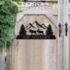 Moose Deer Hunting Hunter Metal Sign Monogram, Custom Outdoor Farm, Cabin