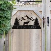 Elk Deer Hunting Hunter Metal Sign Monogram, Custom Outdoor Farm, Cabin, Lodge, Camp, Wall Decor, Art Gift For Him