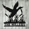 Duck Deer Hunting Hunter Metal Sign Monogram, Custom Outdoor Farm, Cabin, Lodge, Camp, Wall Decor, Art Gift For Him