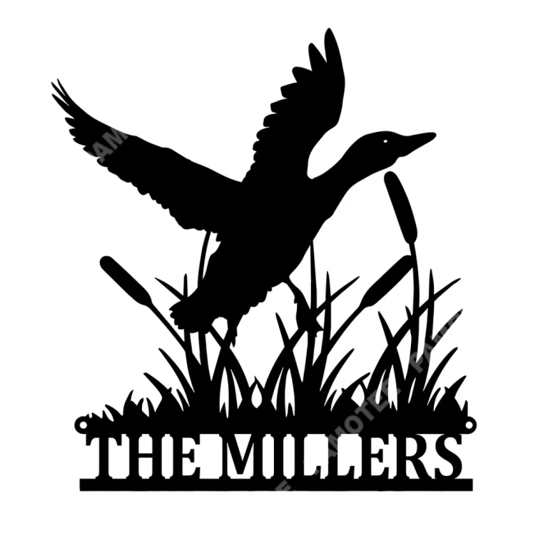 Duck Deer Hunting Hunter Metal Sign Monogram, Custom Outdoor Farm, Cabin, Lodge, Camp, Wall Decor, Art Gift For Him