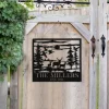 Deer Hunting Hunter Metal Sign Monogram, Custom Outdoor Farm, Cabin, Lodge, Camp, Wall Decor