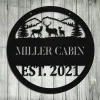 Personalized Name Date Deer Hunting Metal Sign, Custom Cabin Metal Art