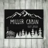 Personalized Cabin Metal Sign, House, Lodge, Wedding Art Gift For Him