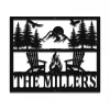 Campfire Camping Metal Sign, Custom Outdoor Cabin, Campsite, Wall Decor
