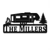 Personalized Name Camper Camping Metal Sign, Custom Campsite Wall Decor