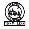 I Sleep Around Camper Camping Metal Sign, Campfire Metal Art