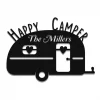 Camper Rv Camping Metal Sign Monogram, Custom Campsite Decor