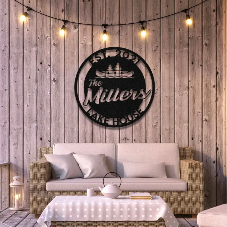 Personalized Boat Lake House Metal Sign, Cabin, Housewarming Wall Decor ...