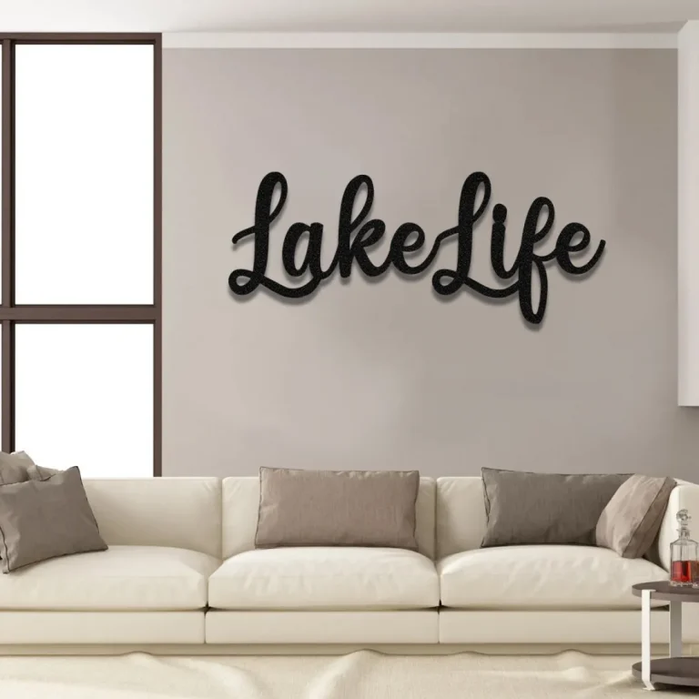 Lake Life Metal Sign, House, Cabin, Housewarming Wall Art