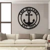 Anchor Lake House Metal Sign, Custom Cabin, Beach, Wall Decor, Wedding Gift