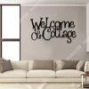 Welcome To Our Cottage Metal Sign Monogram, Custom House, Cabin