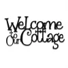 Welcome To Our Cottage Metal Sign Monogram, Custom House, Cabin