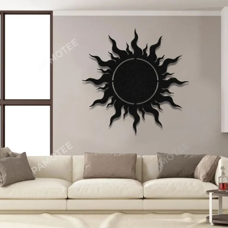 Decorative Sun Design Metal Wall Art, Outdoor Wall Hanging, Large Sizes Available