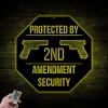 Custom 2nd Amendment Sign With Led Lights, 2nd Amendment Sign, Gun Rights Sign, No Trespassing Sign, Private Property Sign