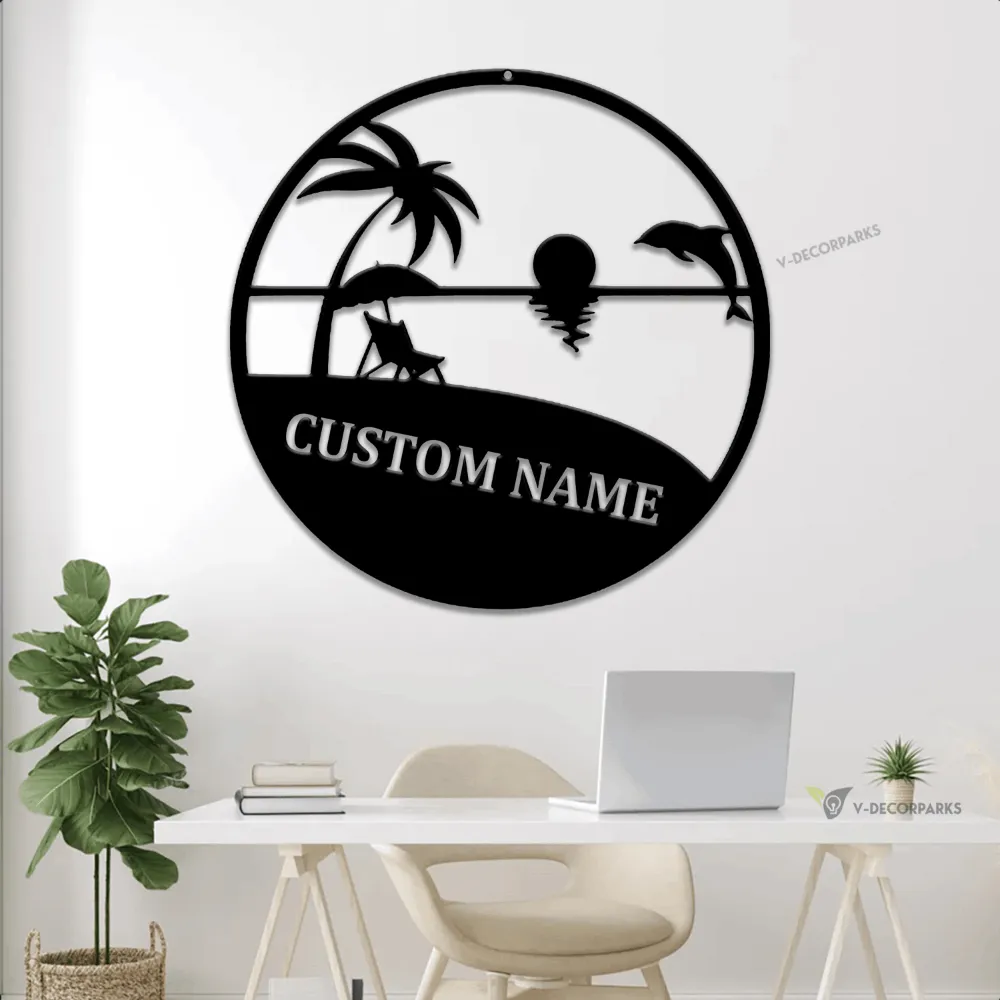 Custom Beach Decor With Led Lights, Nature Decor, Beach House Sign, Metal Beach Sign, Outdoor Beach Sign, Life Is Better At The Beach Sign