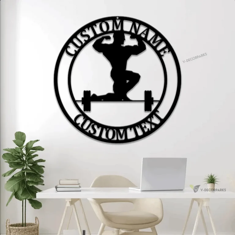 Custom Bodybuilder With Led Lights Sign, Bodybuilder Sign, Pro Bodybuilder Gift, Workout Sign, Custom Gym Sign, Fitness Sig, Custom Name Sign