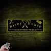 Custom River Signs With Led Lights, Welcome To The River House Sign, River House Sign, Personalized River House Sign, River Sign