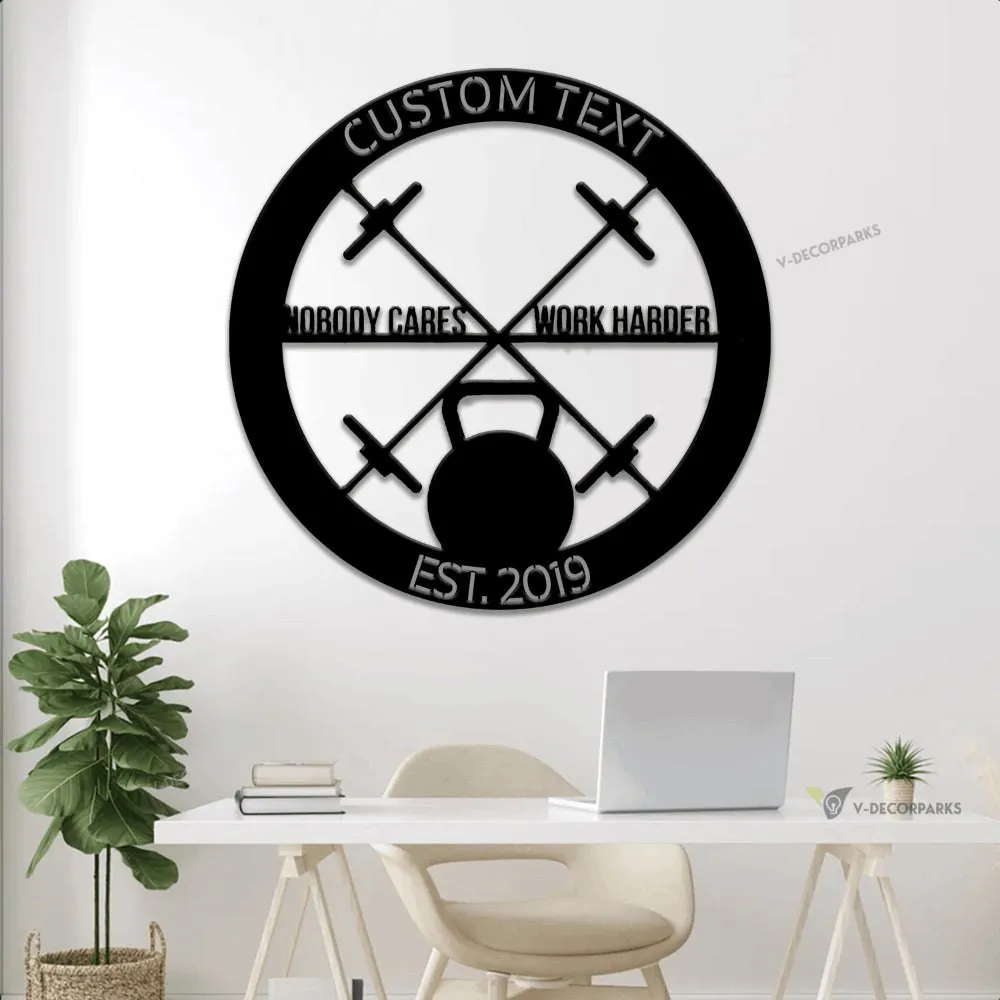 Gym Sign With Led Lights, Personalized Home Gym Sign, Custom Metal Gym Sign, Home Gym Sign, Father's Day Gift, Home Workout Sign, Gift For Gym Lover