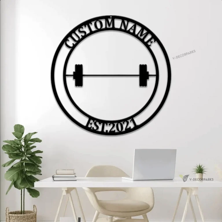 Gym Sign Led Lights, Personalized Home Gym Sign, Custom Metal Gym Sign, Home Gym Sign, Father's Day Gift, Home Workout Sign, Gym Center Decor