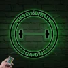Gym Sign Led Lights, Personalized Home Gym Sign, Custom Metal Gym Sign, Home Gym Sign, Father's Day Gift, Home Workout Sign, Gym Center Decor
