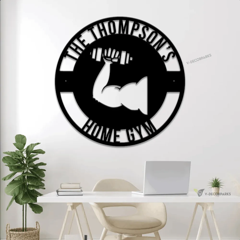 Led Lights Gym Sign, Personalized Home Gym Sign, Custom Metal Gym Sign, Home Gym Sign, Home Workout Sign, Crossfit Gym Sign, Fitness Center Decor