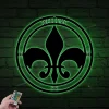 Personalized Fleur De Lis Sign With Led Lights, Custom Fleur De Lis Sign, Fleur De Lis Sign, Fleur De Lis Decor, Metal Fleur De Lis Sign