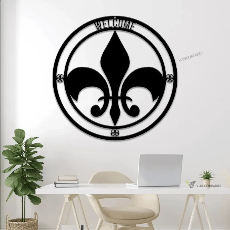 Personalized Fleur De Lis Sign With Led Lights, Custom Fleur De Lis Sign, Fleur De Lis Sign, Fleur De Lis Decor, Metal Fleur De Lis Sign