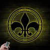 Personalized Fleur De Lis Sign With Led Lights, Custom Fleur De Lis Sign, Fleur De Lis Sign, Fleur De Lis Decor, Metal Fleur De Lis Sign